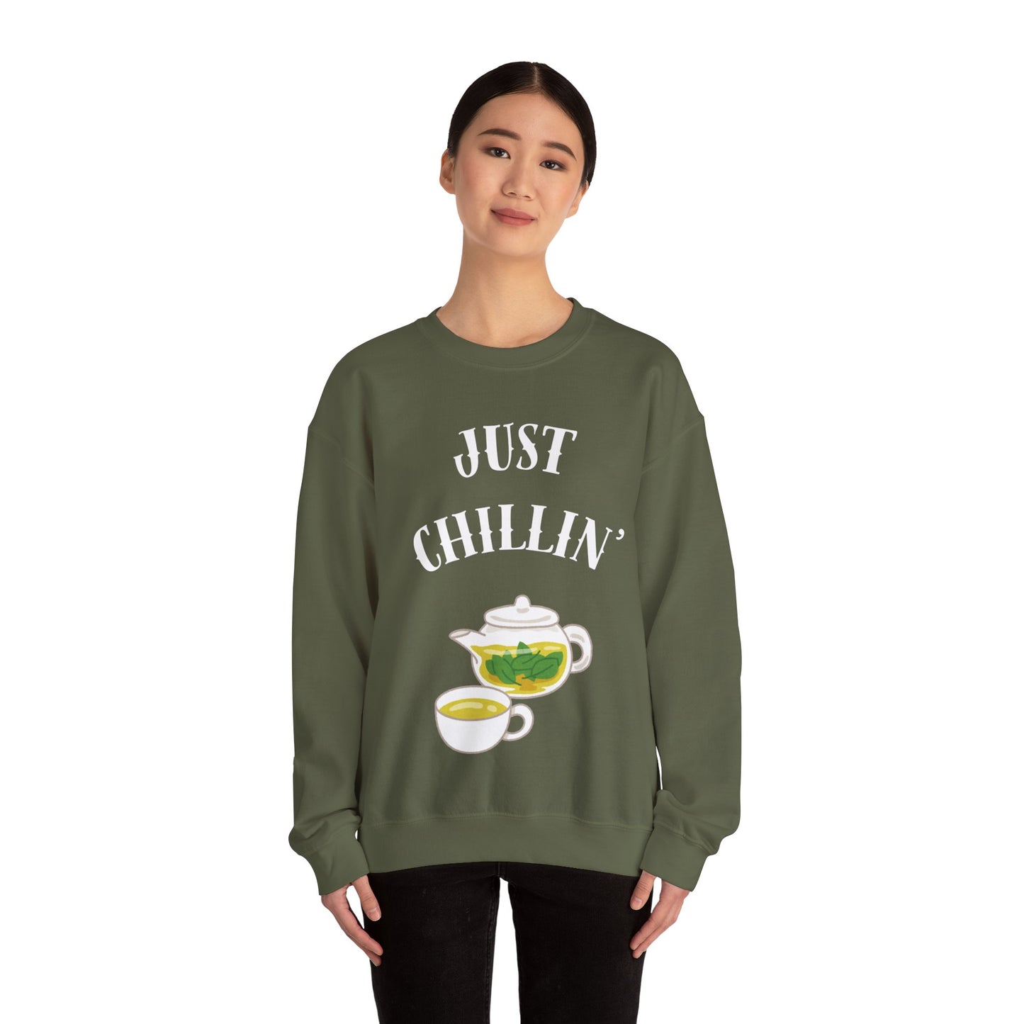 Just chillin’ with tea Crewneck Sweatshirt