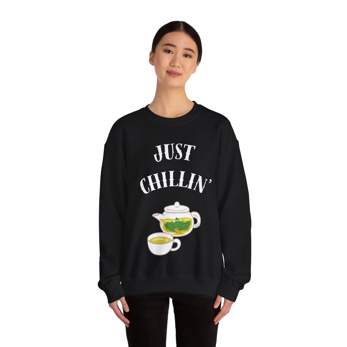 Just chillin’ with tea Crewneck Sweatshirt